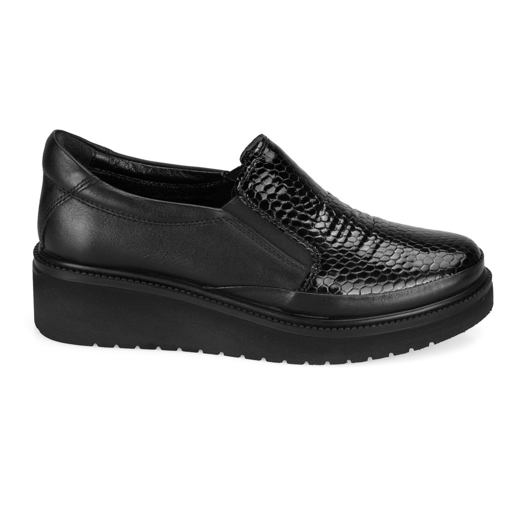 Kadın Siyah DesaComfort Deri Günlük Ayakkabı