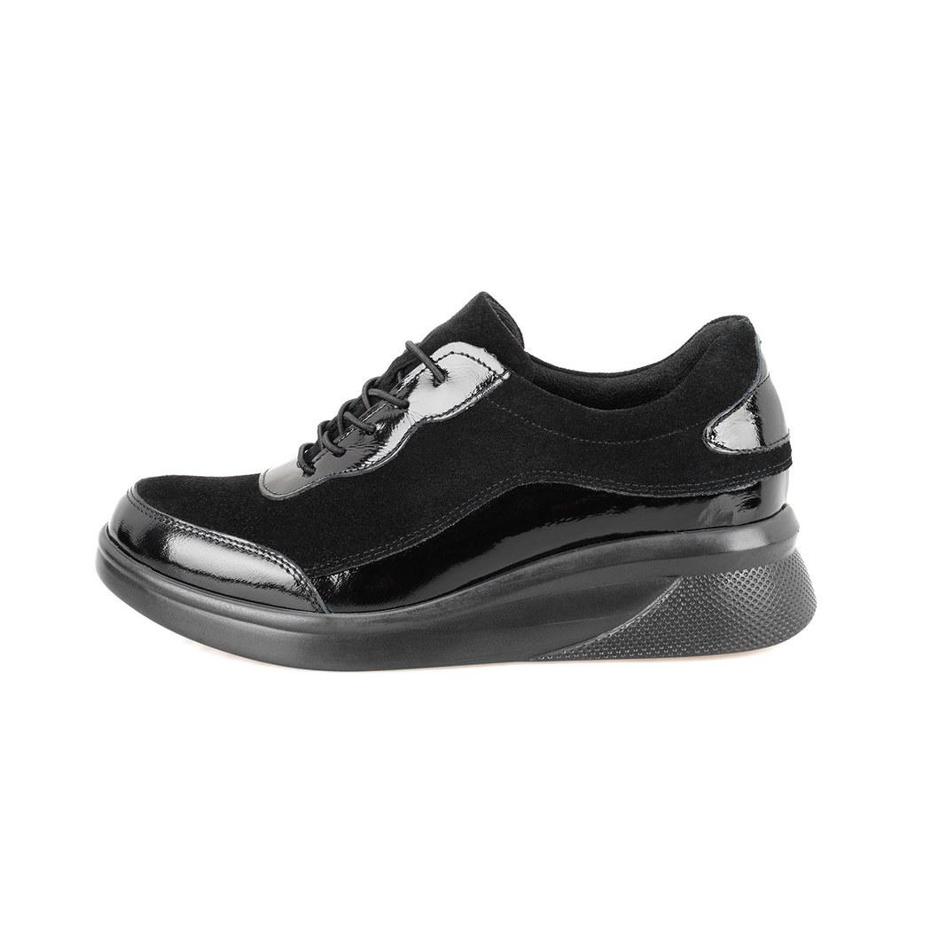 Kadın Siyah DesaComfort Deri Günlük Ayakkabı