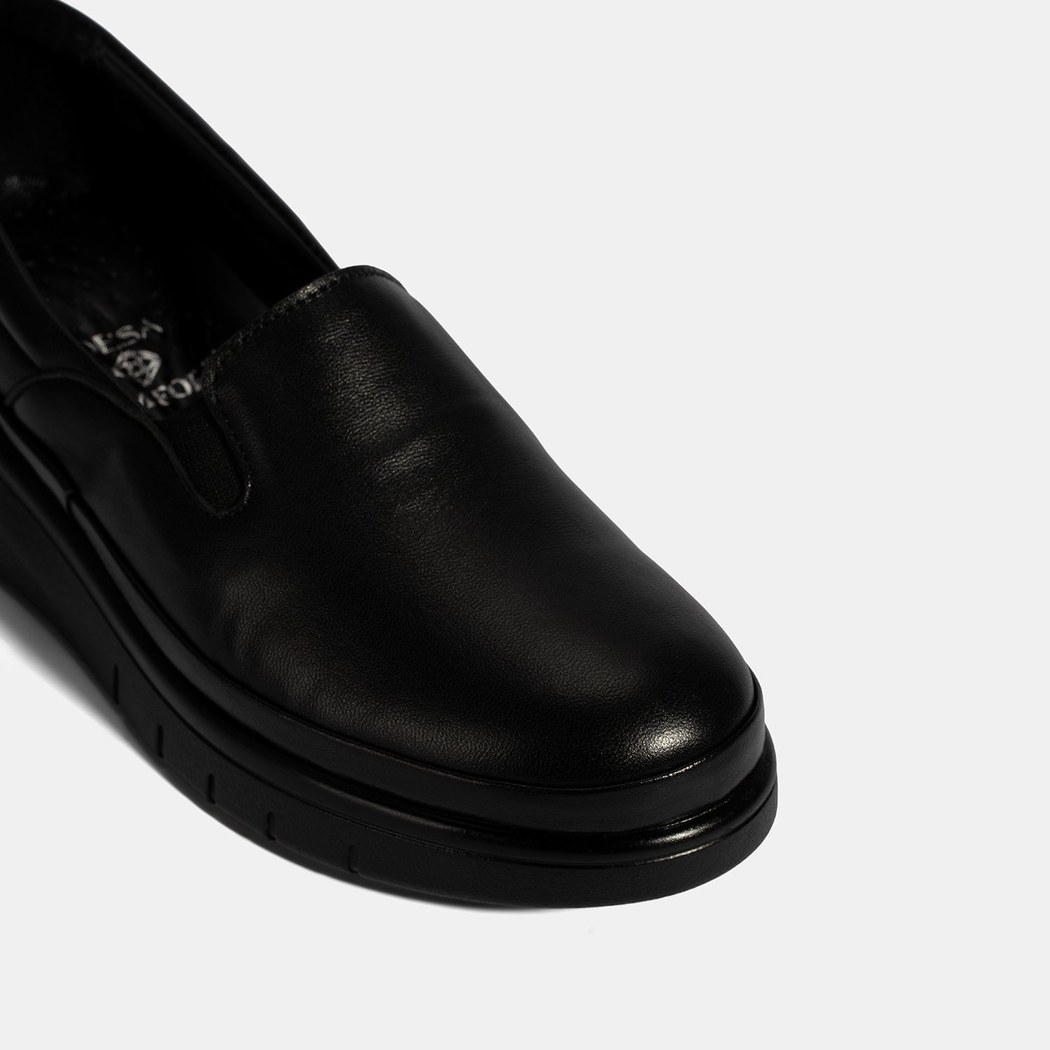 Kadın Siyah DesaComfort Deri Günlük Ayakkabı