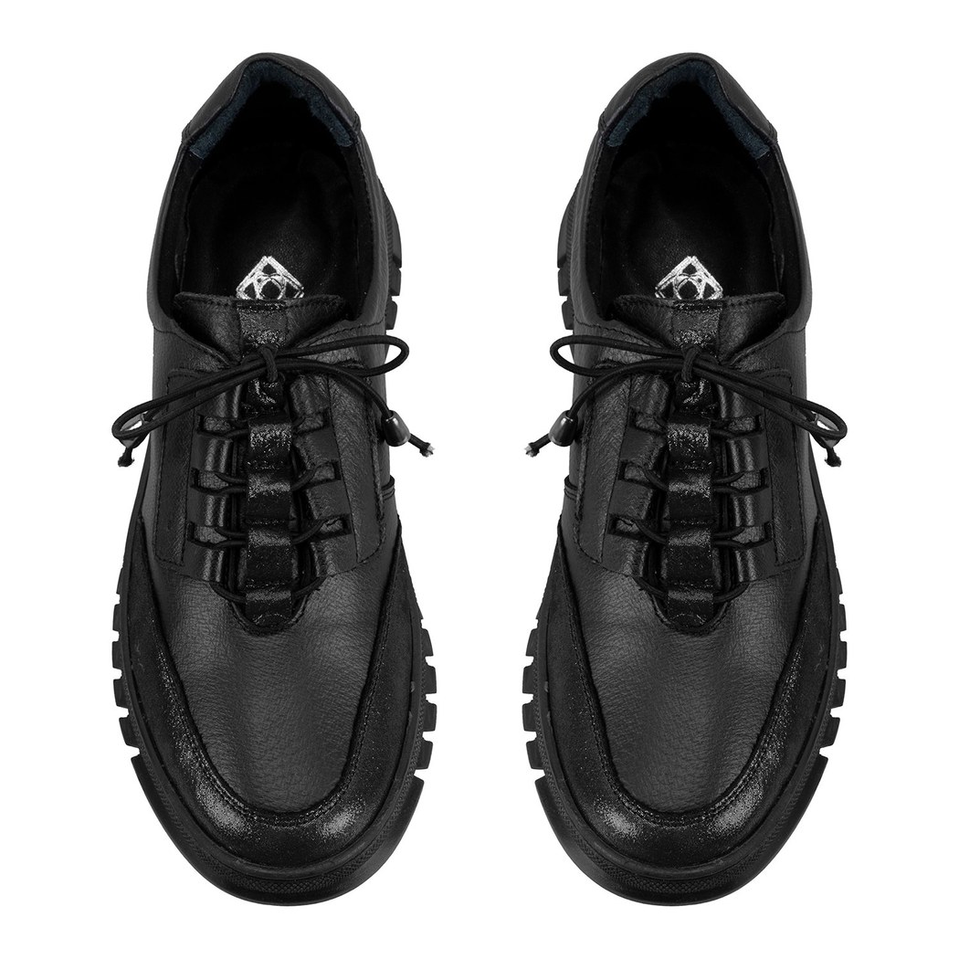 Kadın Siyah DesaComfort Deri Günlük Ayakkabı