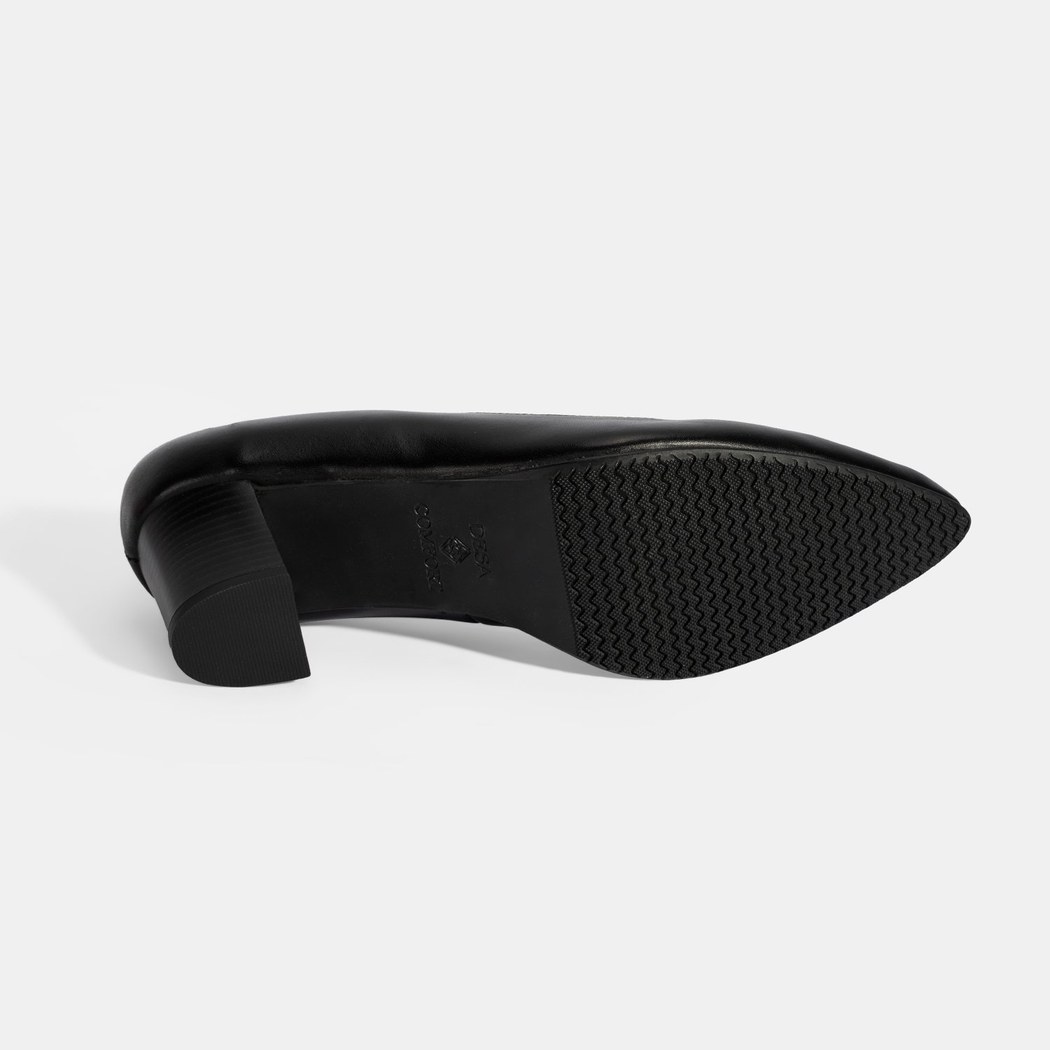 Kadın Siyah DesaComfort Topuklu Deri Ayakkabı