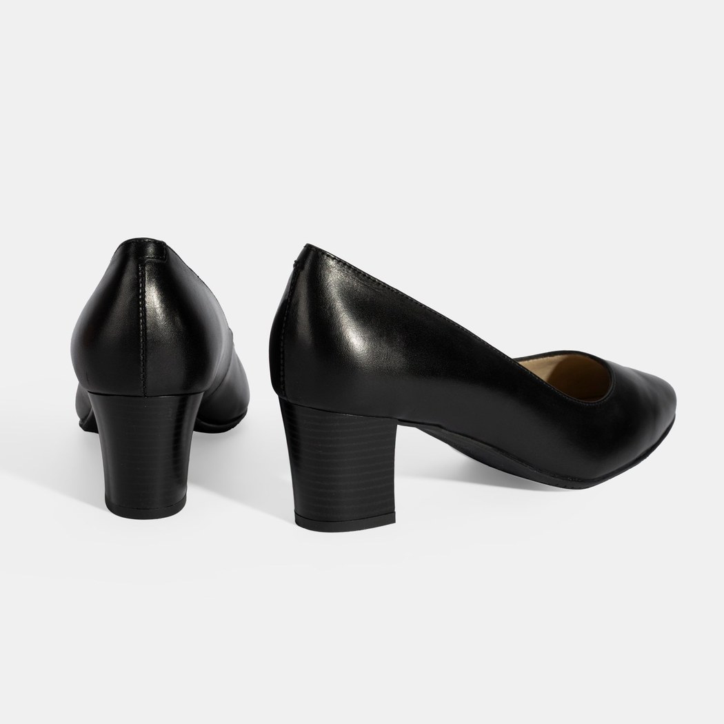 Kadın Siyah DesaComfort Topuklu Deri Ayakkabı