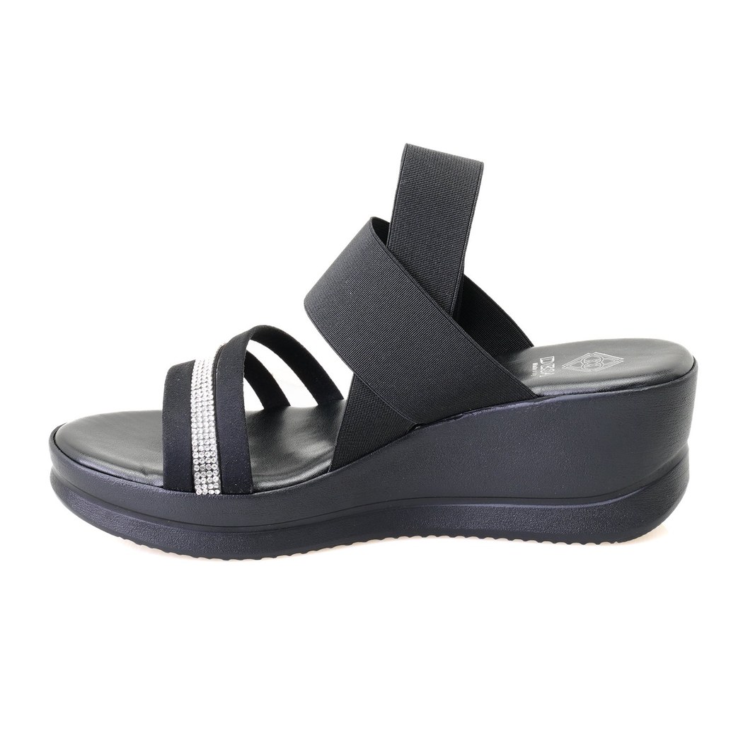 Kadın Siyah Dolgu Topuklu Sandalet