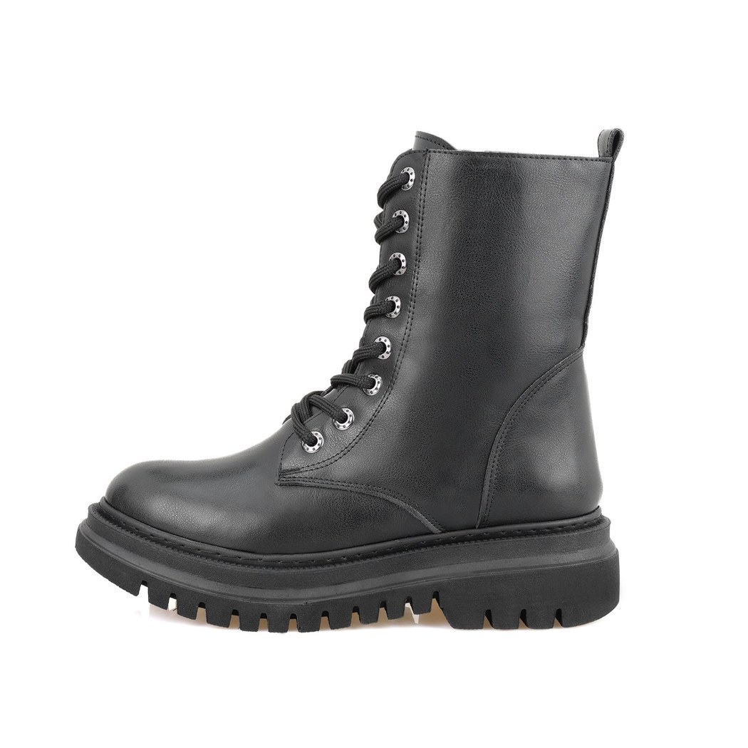 Kadın Siyah Fermuarlı Bot