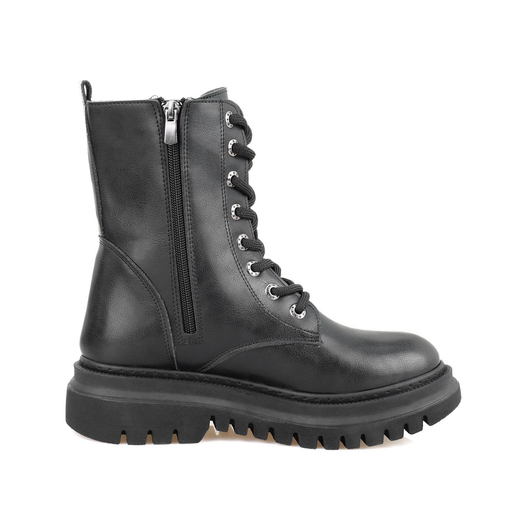 Kadın Siyah Fermuarlı Bot