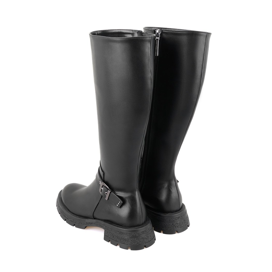 Kadın Siyah Fermuarlı Çizme