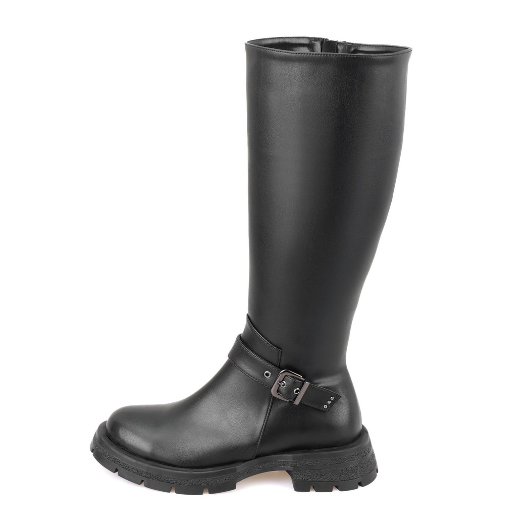 Kadın Siyah Fermuarlı Çizme