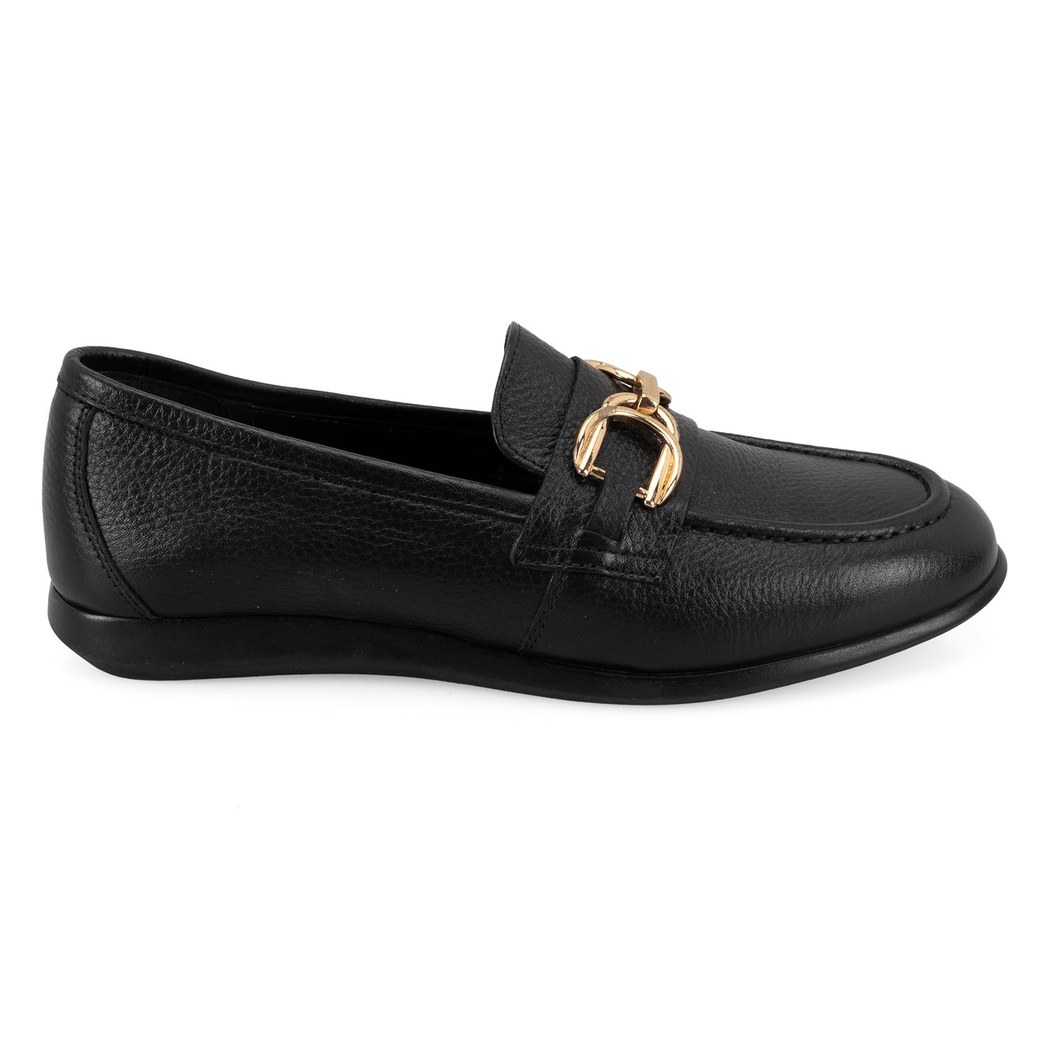 Kadın Siyah Günlük Deri Ayakkabı