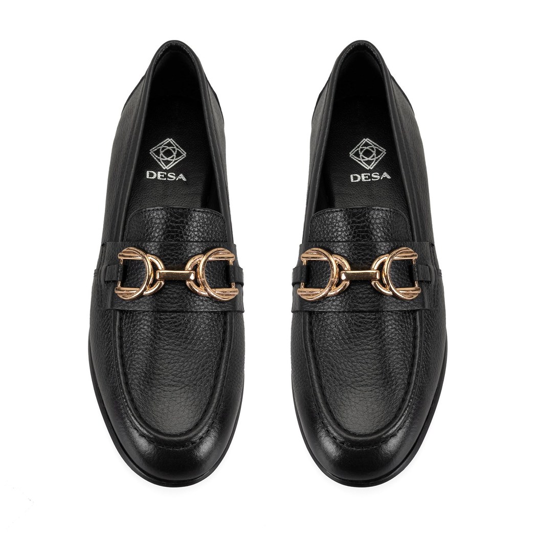 Kadın Siyah Günlük Deri Ayakkabı