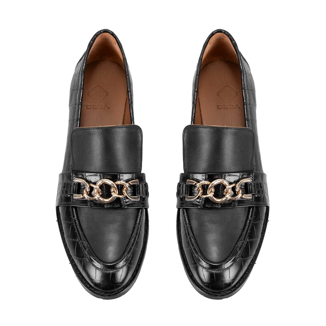 Kadın Siyah Günlük Deri Loafer