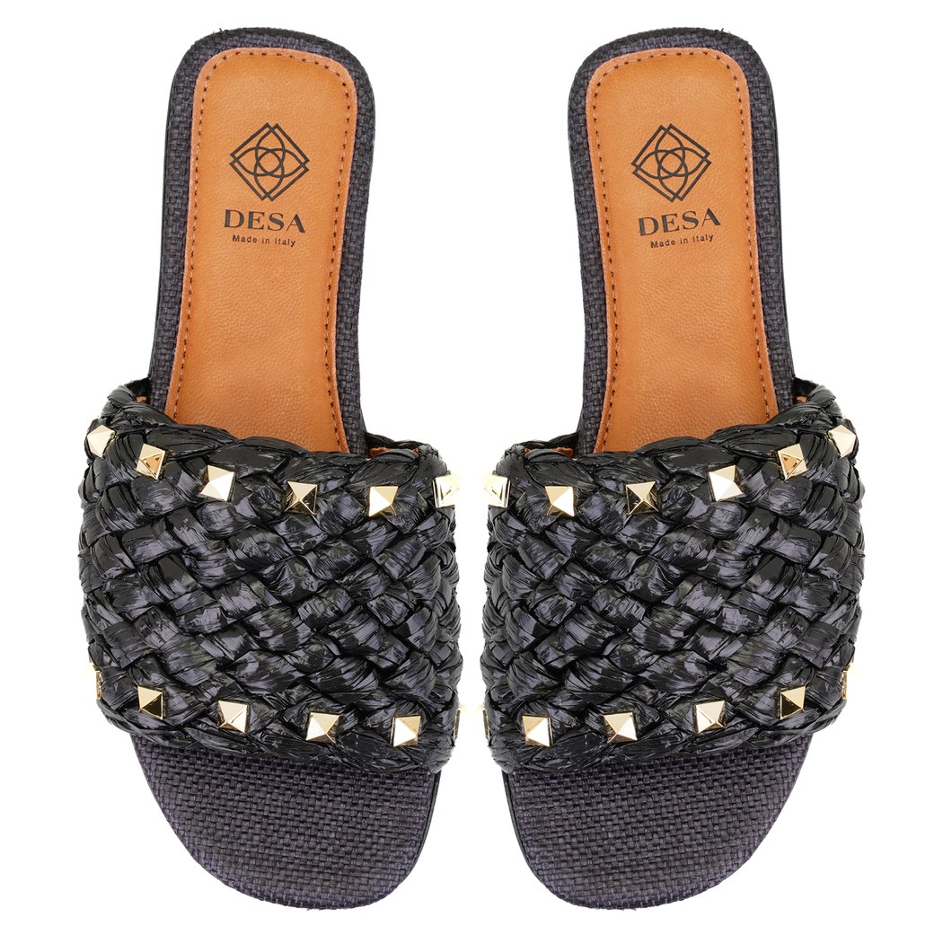 Kadın Siyah Hasır Terlik