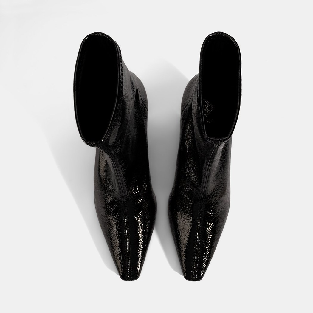 Kadın Siyah Kalın Topuklu Stretch Bot