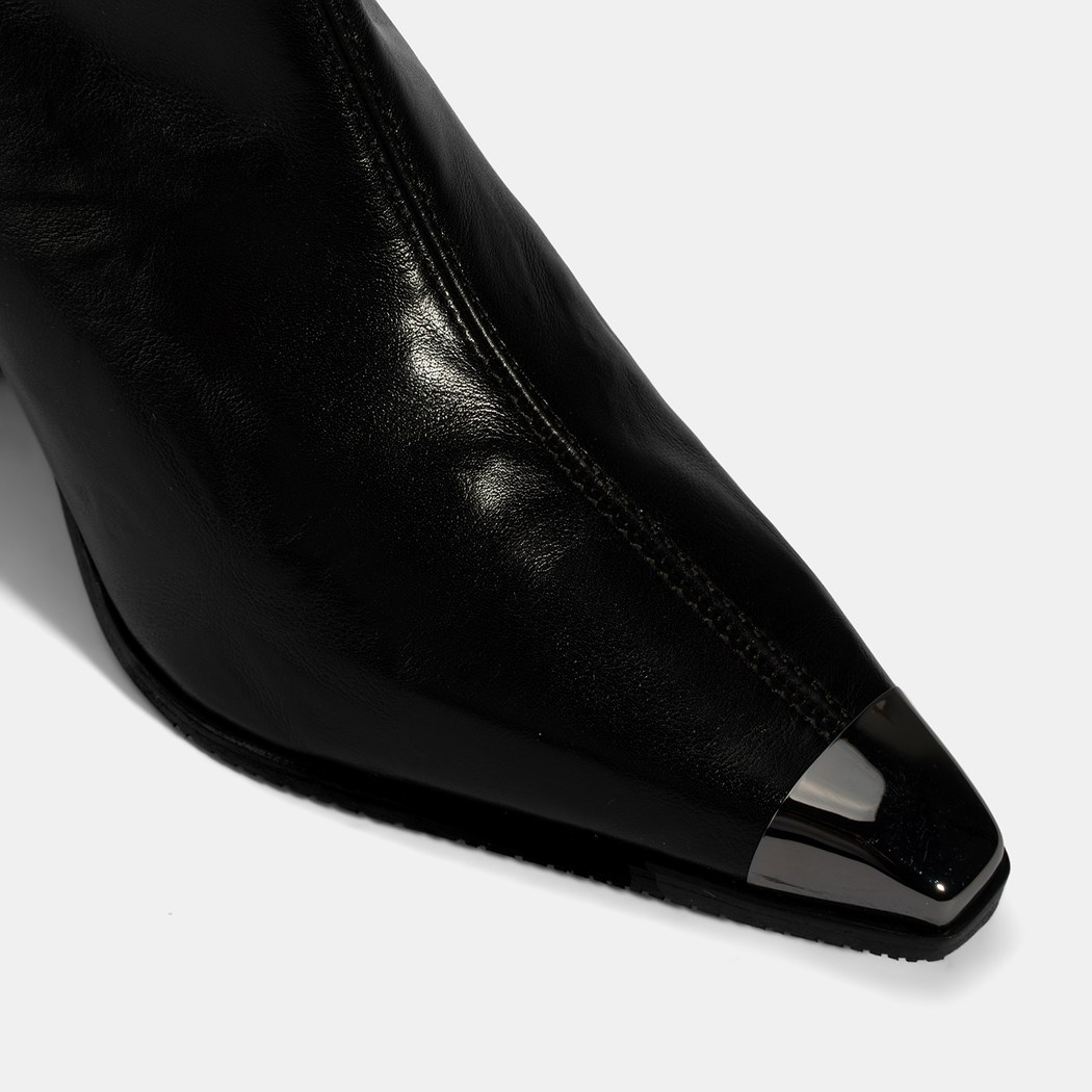 Kadın Siyah Kalın Topuklu Stretch Çizme