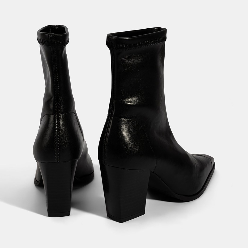 Kadın Siyah Kalın Topuklu Stretch Çizme