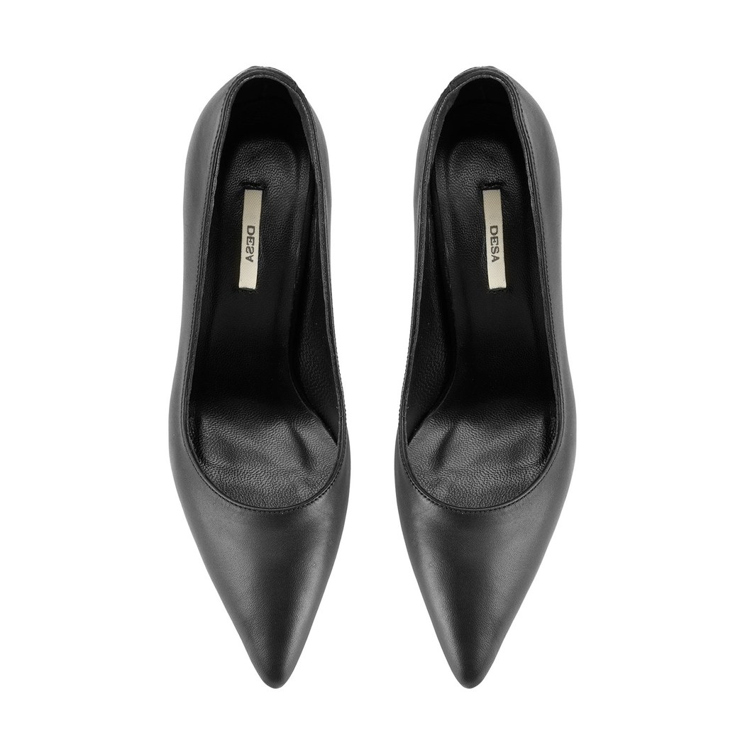 Kadın Siyah Klasik Deri Stiletto