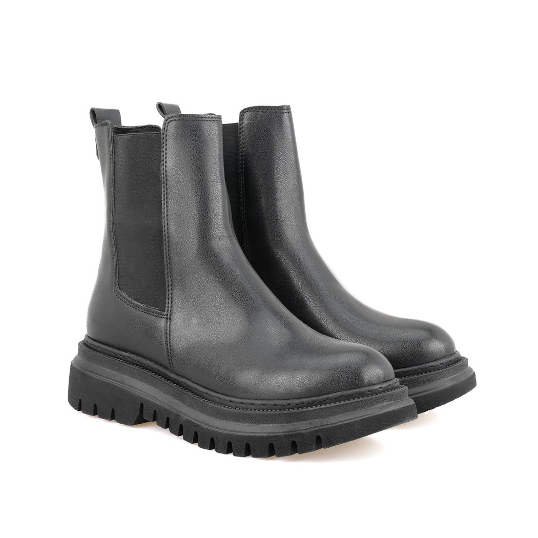 Kadın Siyah Lastikli Chelsea Bot