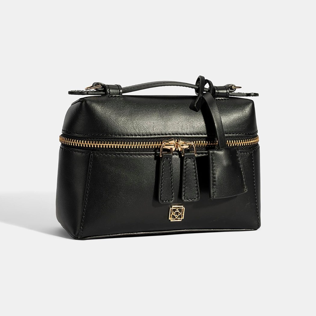 Kadın Siyah Mini Deri El Çantası