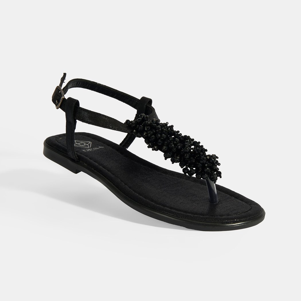 Kadın Siyah Parmak Arası Sandalet