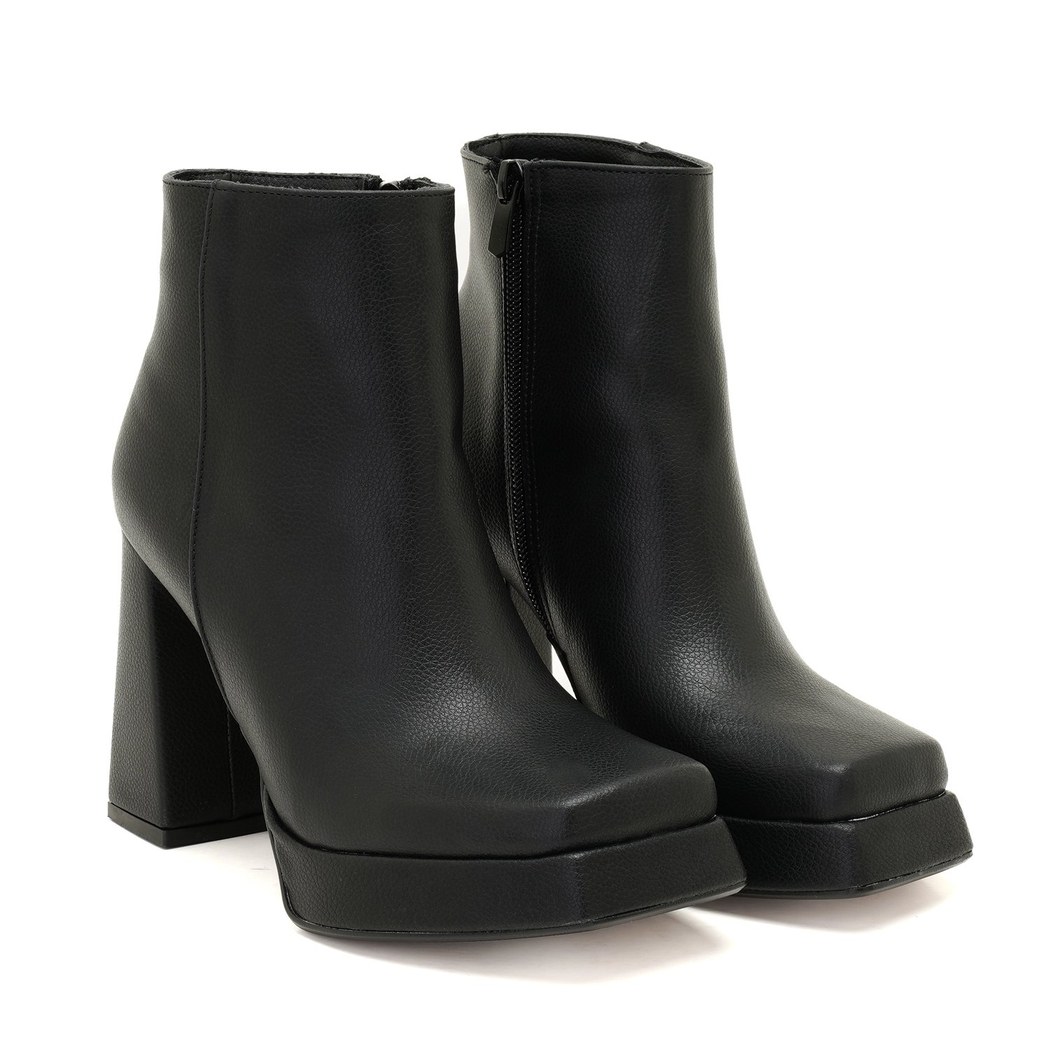 Kadın Siyah Platform Topuklu Bot