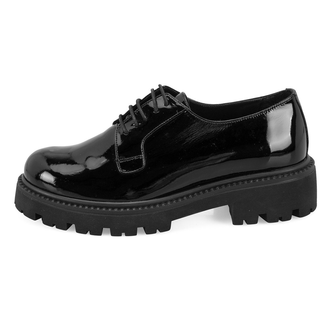 Kadın Siyah Rugan Deri Günlük Ayakkabı