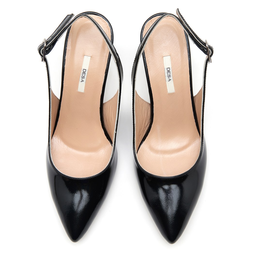 Kadın Siyah Rugan Klasik Ayakkabı