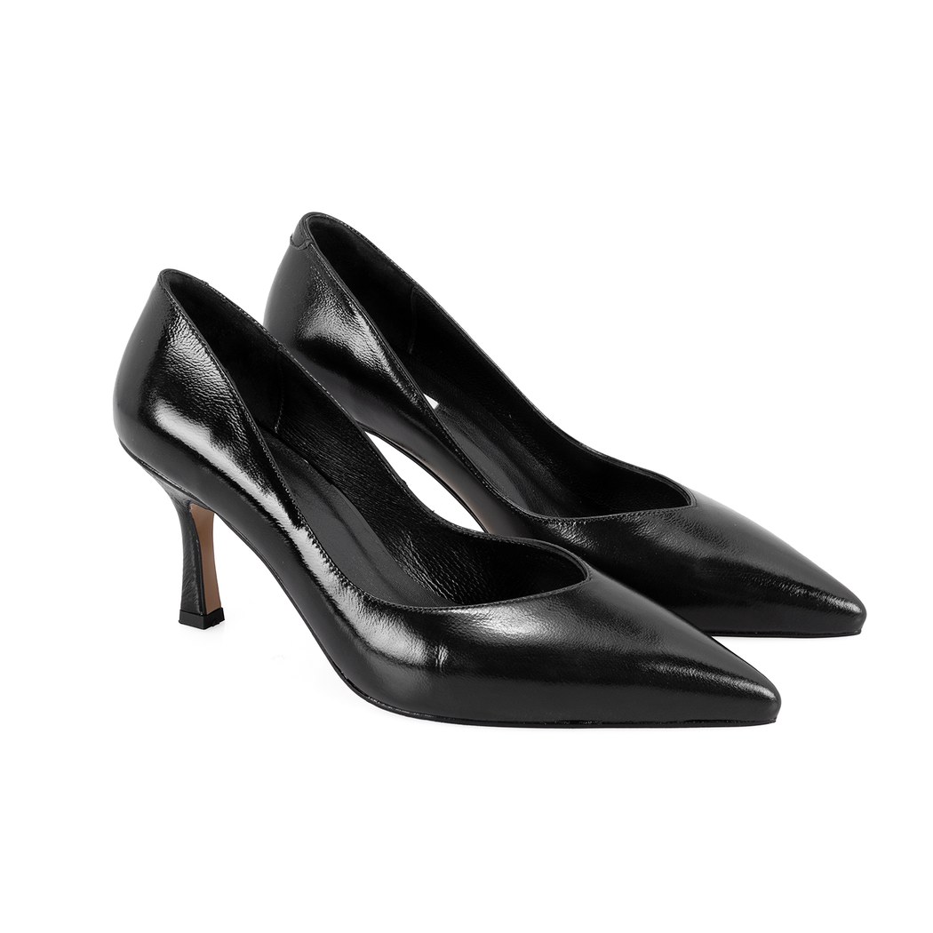 Kadın Siyah Rugan Stiletto