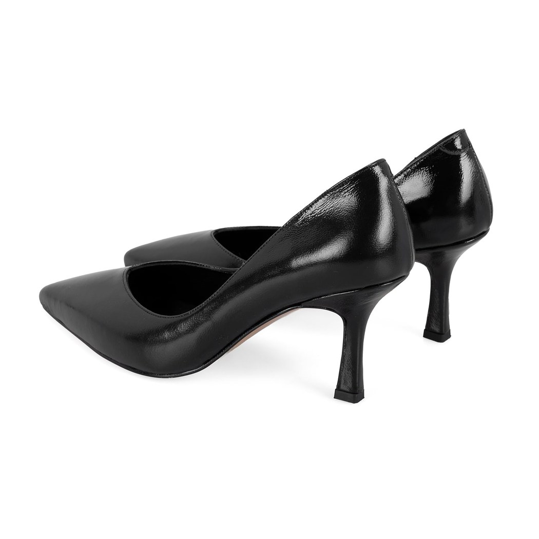 Kadın Siyah Rugan Stiletto