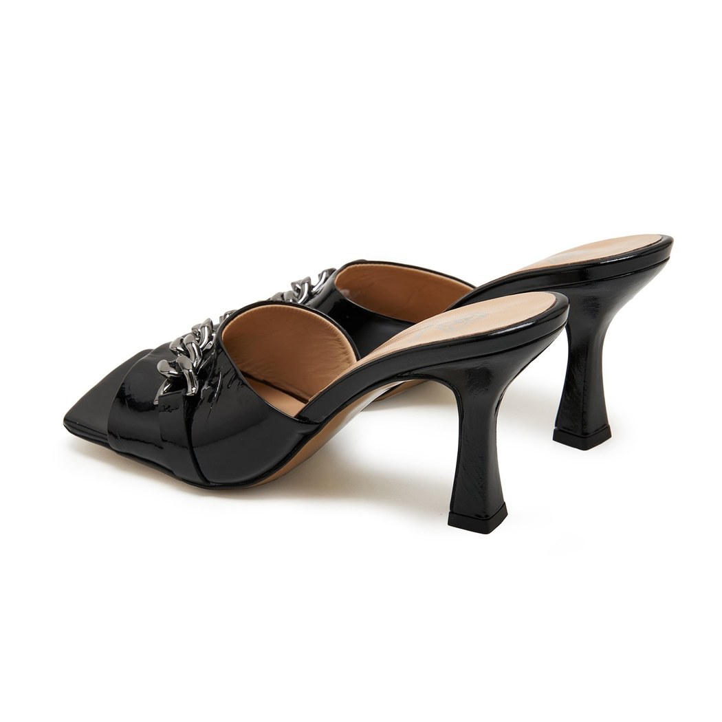 Kadın Siyah Rugan Terlik