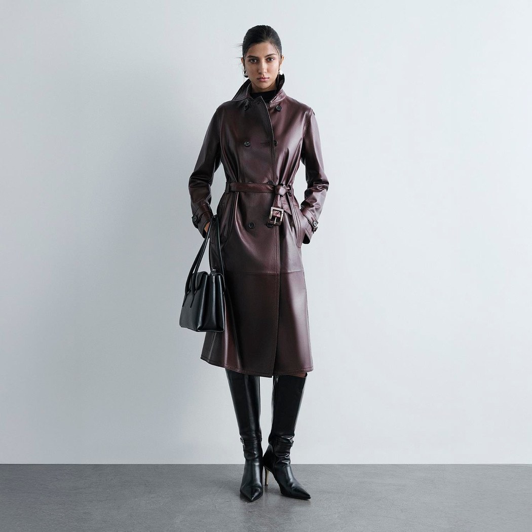 Kadın Siyah Sivri Burunlu İnce Topuklu Deri Çizme