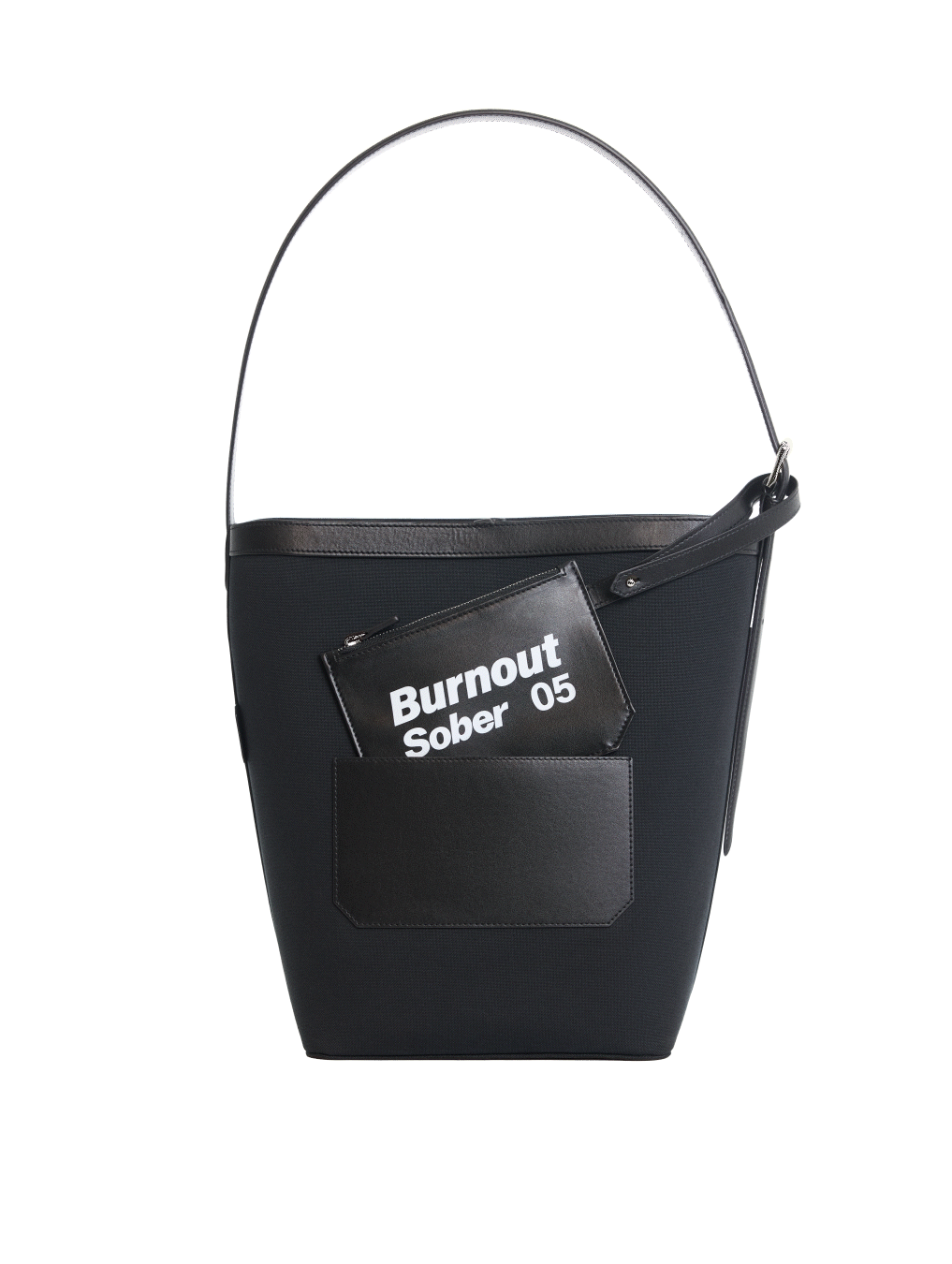 Kadın Siyah Sober Cüzdan Aksesuarlı Omuz Çantası