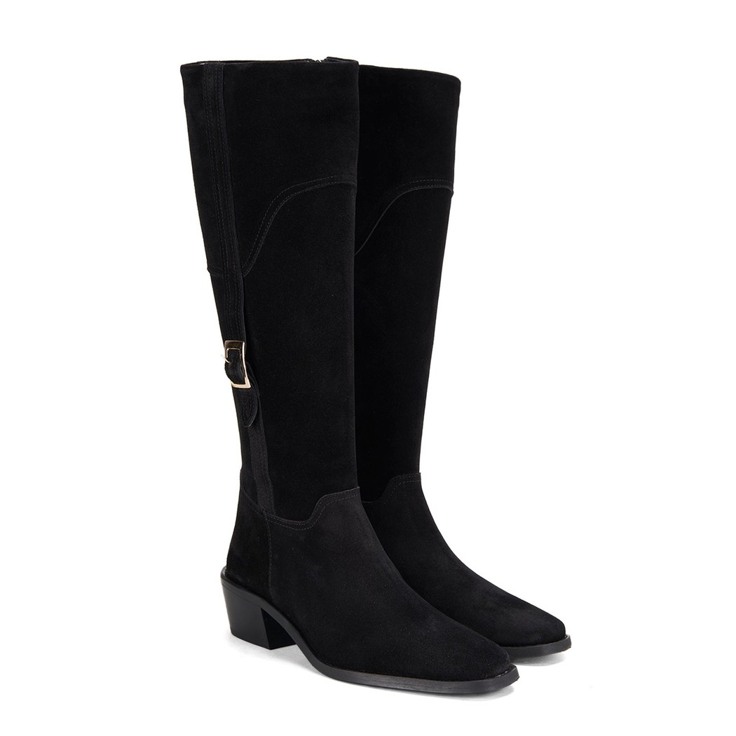 Kadın Siyah Süet Çizme