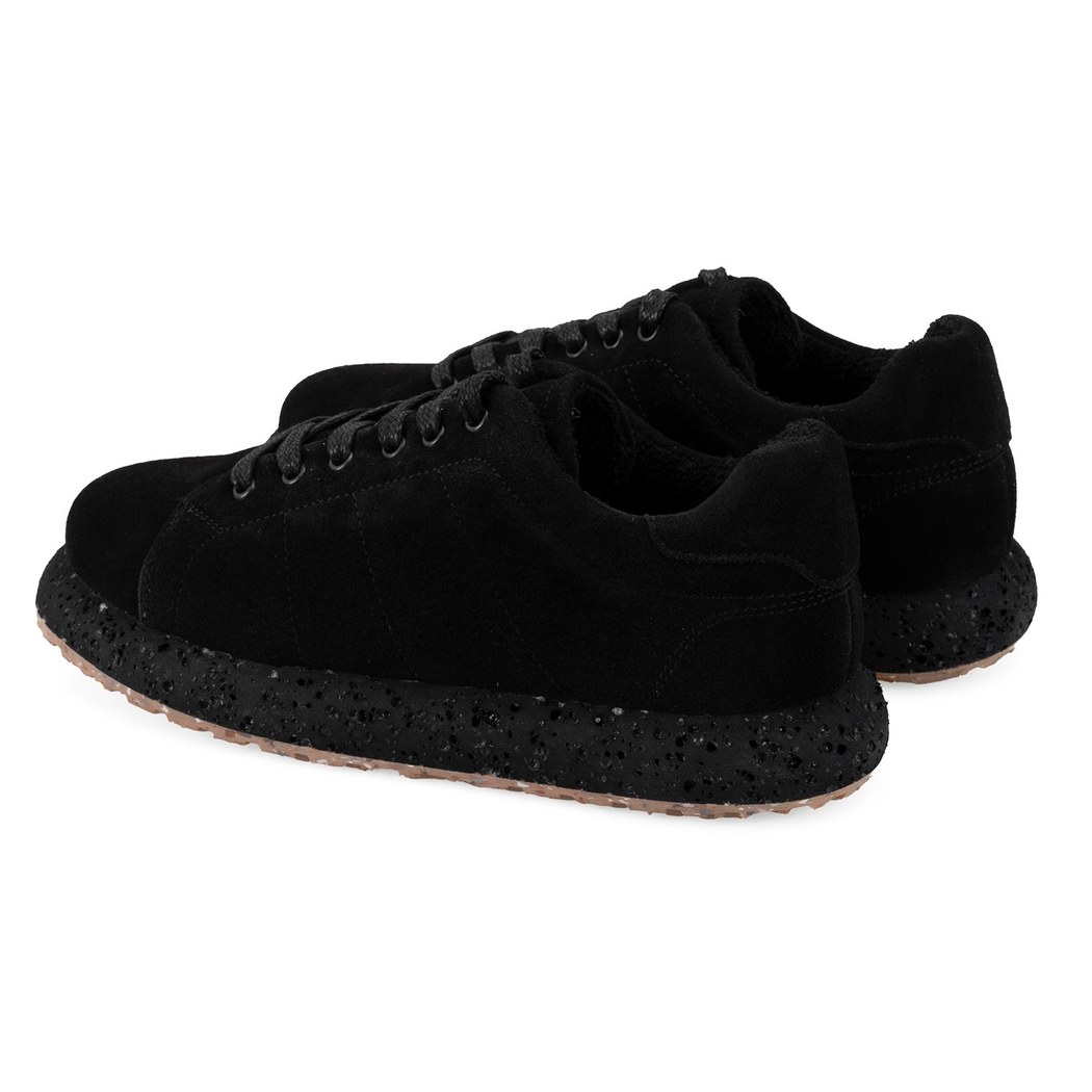 Kadın Siyah Süet Deri Günlük Ayakkabı