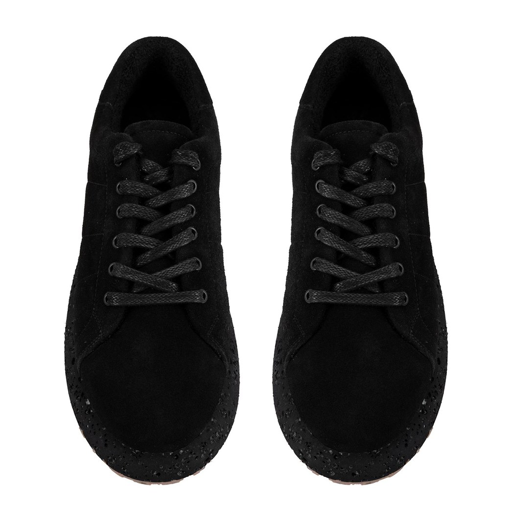 Kadın Siyah Süet Deri Günlük Ayakkabı