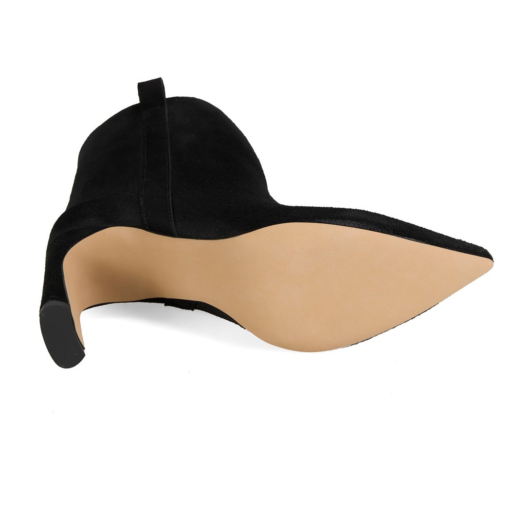 Kadın Siyah Süet Topuklu Bot