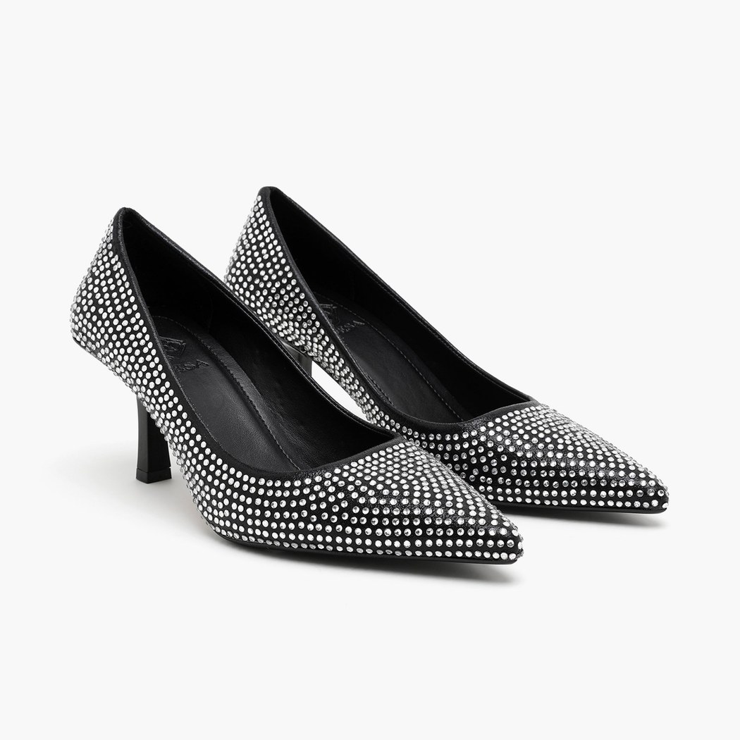 Kadın Siyah Taşlı Abiye Stiletto