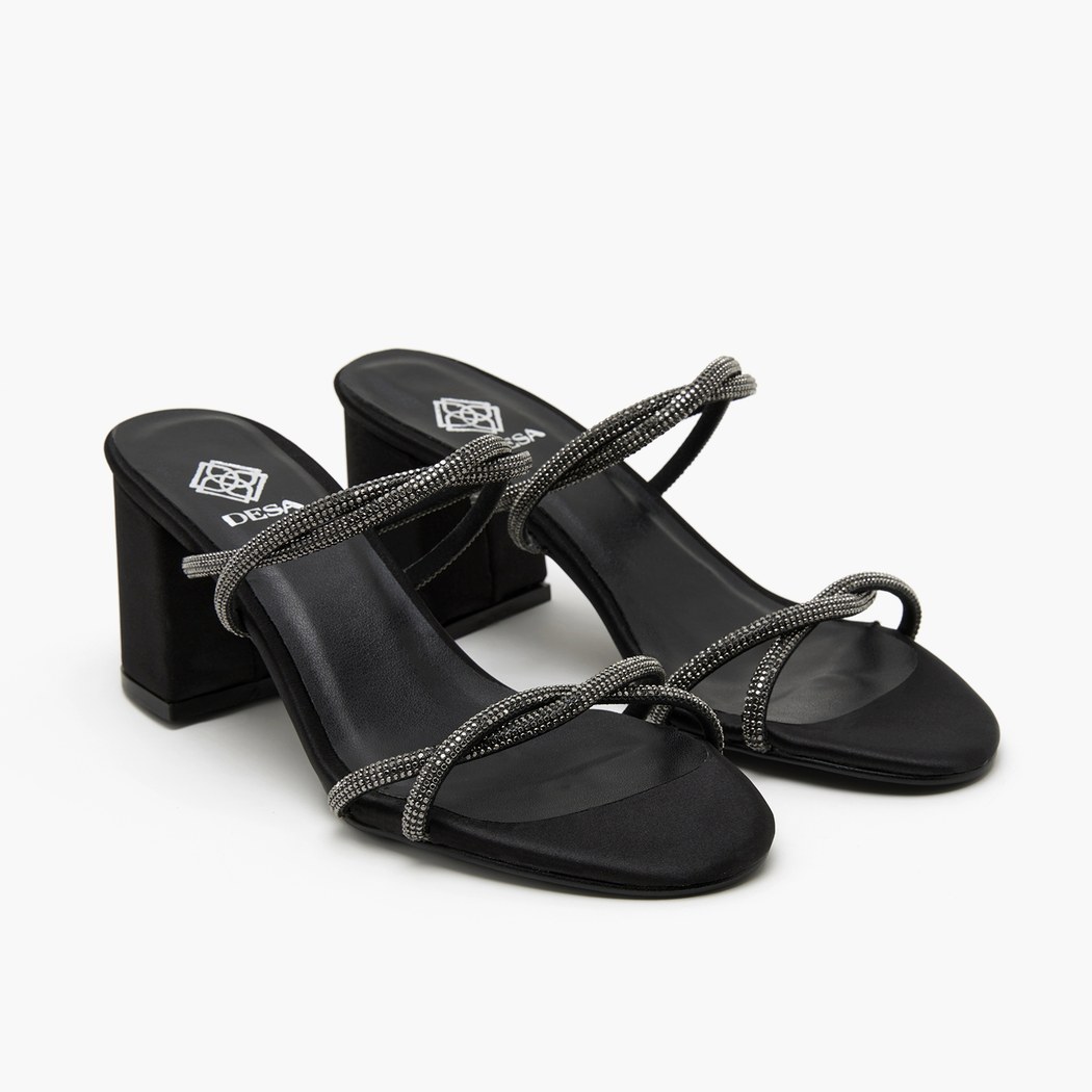 Kadın Siyah Taşlı Abiye Terlik