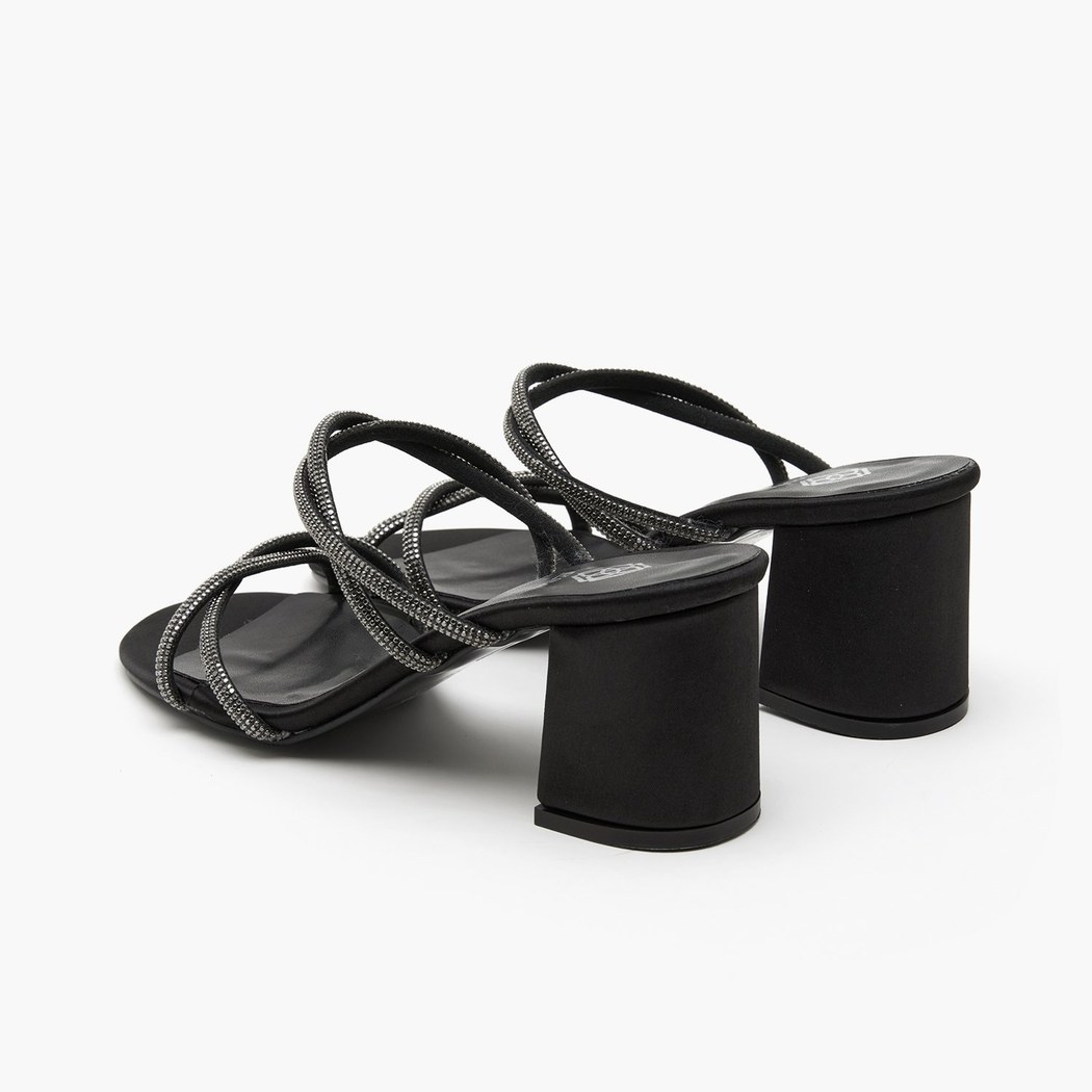 Kadın Siyah Taşlı Abiye Terlik