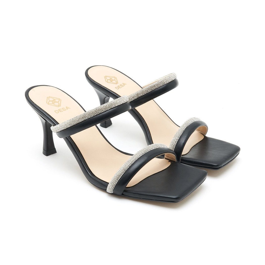 Kadın Siyah Taşlı Terlik