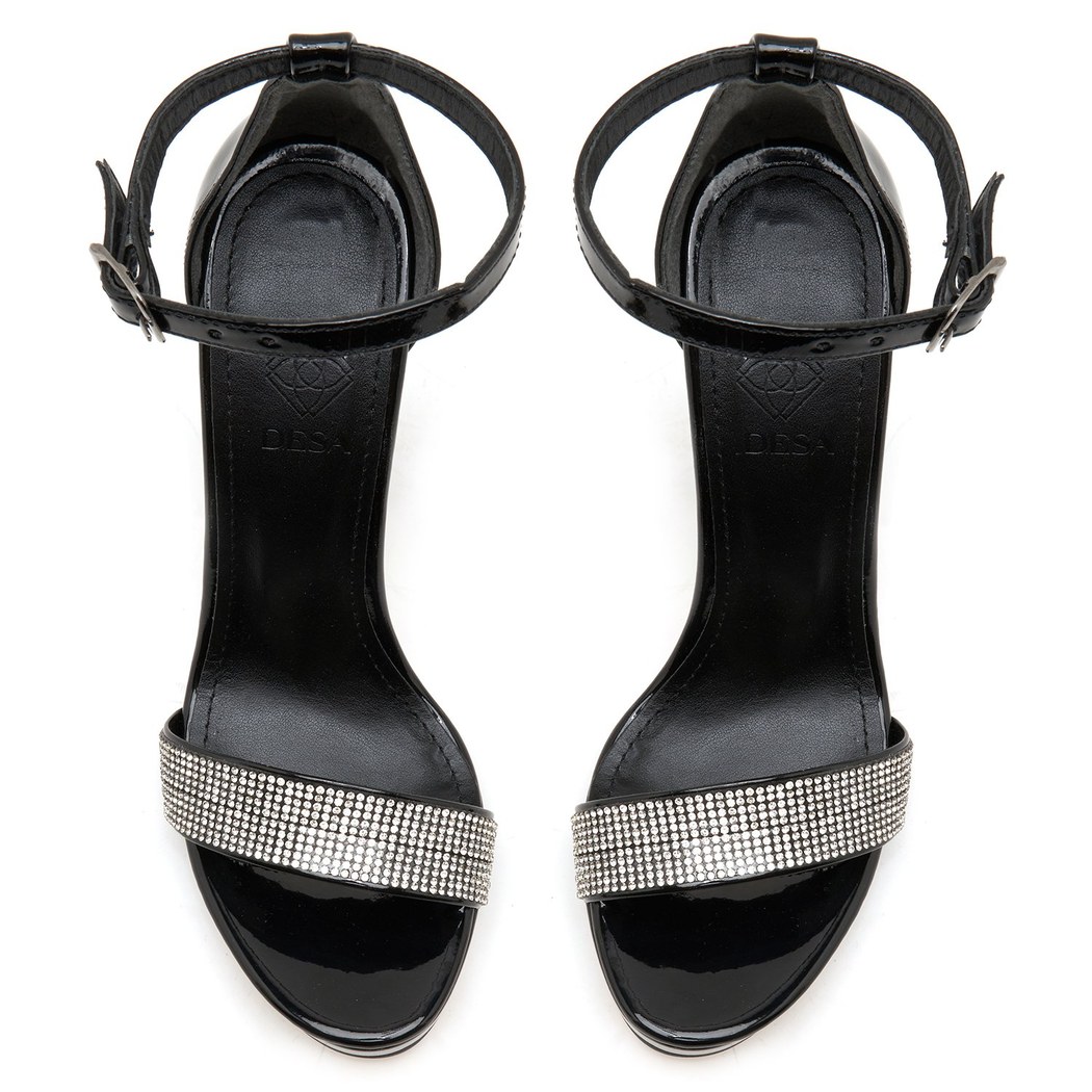 Kadın Siyah Topuklu Sandalet 