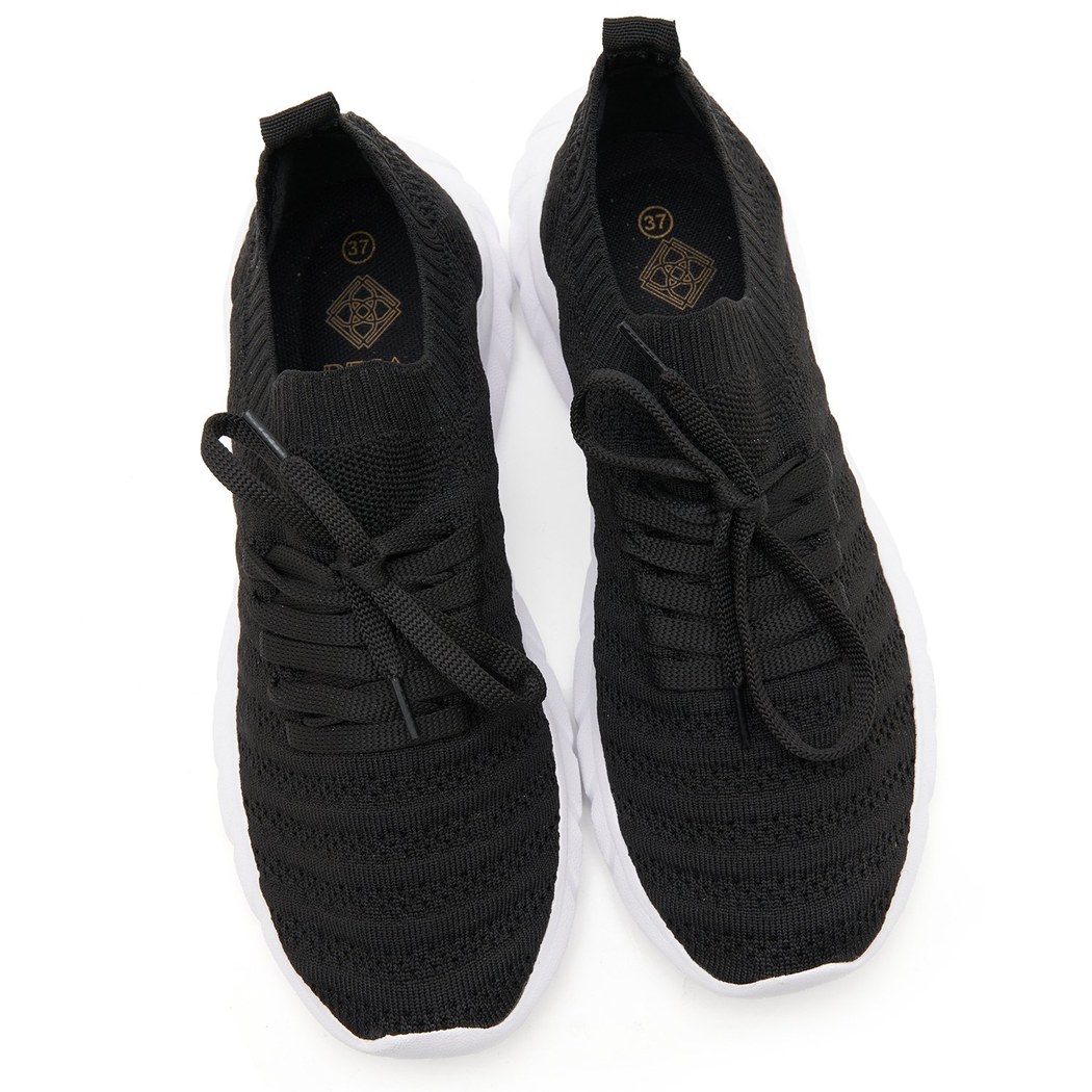 Kadın Siyah Triko Günlük Ayakkabı