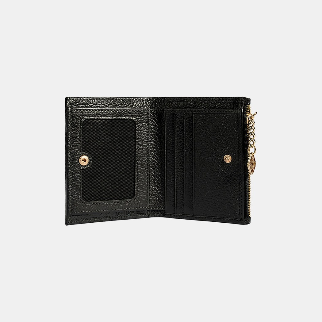 Kadın Siyah Zincir Detaylı Deri Cüzdan