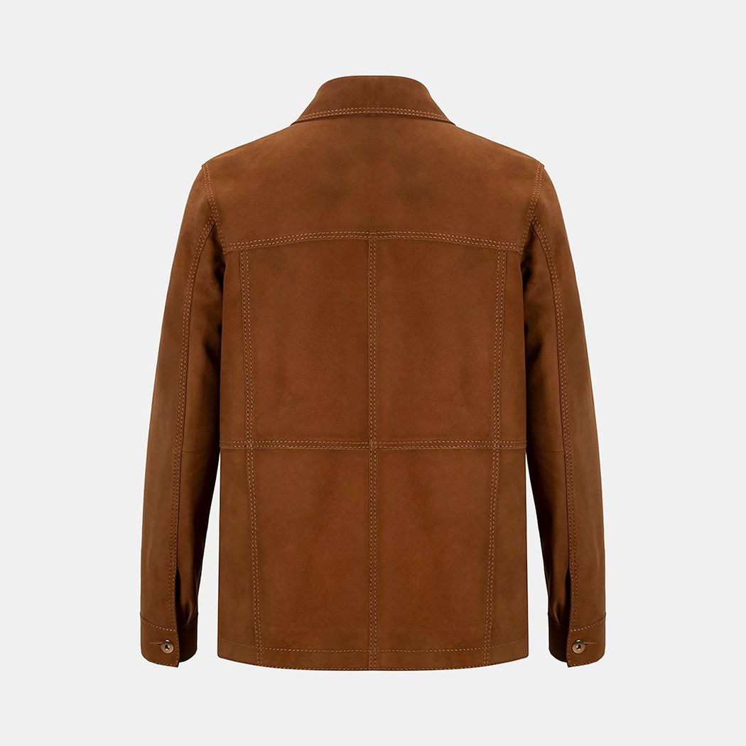 Kadın Taba Gömlek Yakalı Düğmeli Süet Ceket