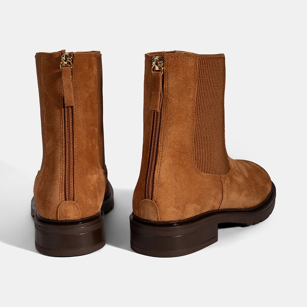 Kadın Taba Lastikli Süet Chelsea Bot