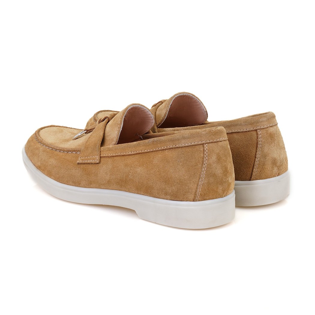 Kadın Taba Süet Deri Loafer