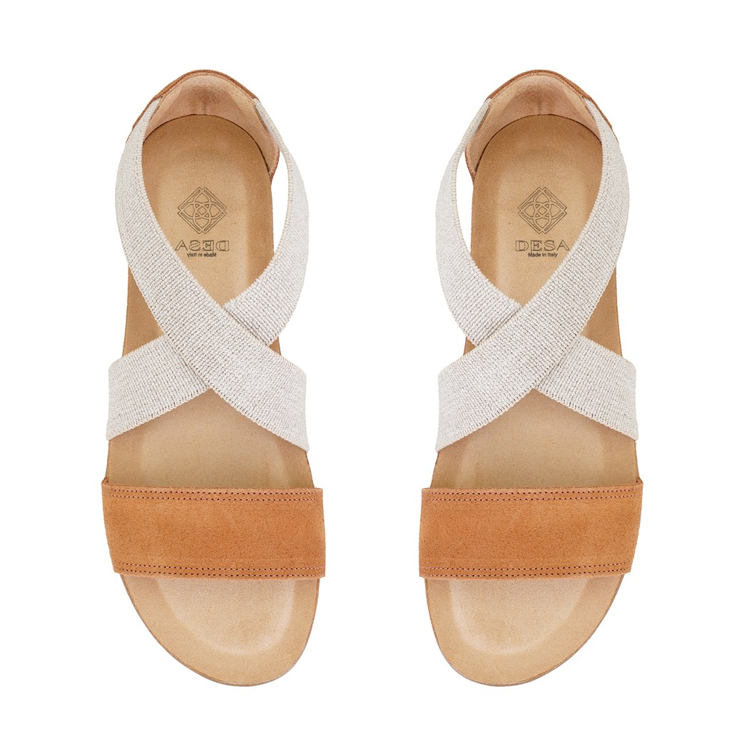 Kadın Taba Süet Deri Sandalet