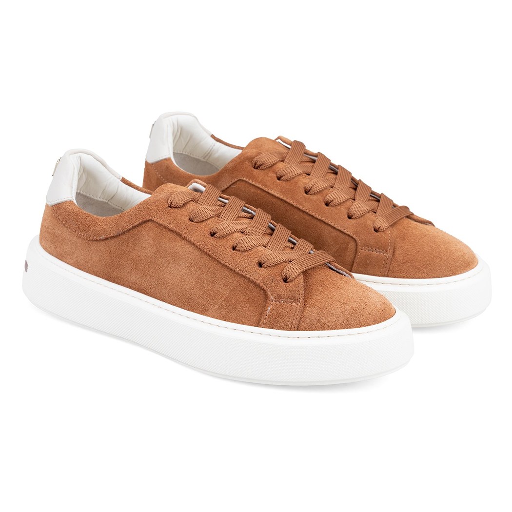 Kadın Taba Süet Deri Spor Ayakkabı