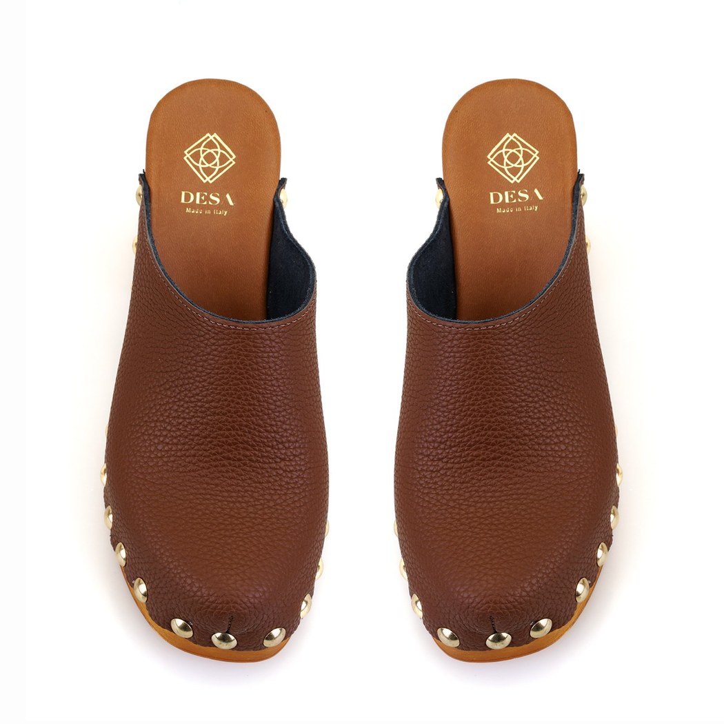 Kadın Taba Topuklu Deri Sabo