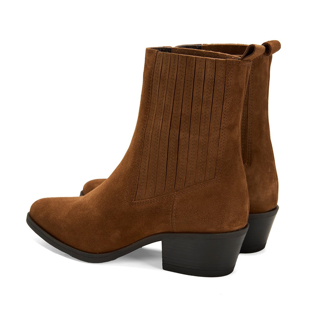 Kadın Taba Topuklu Süet Bot