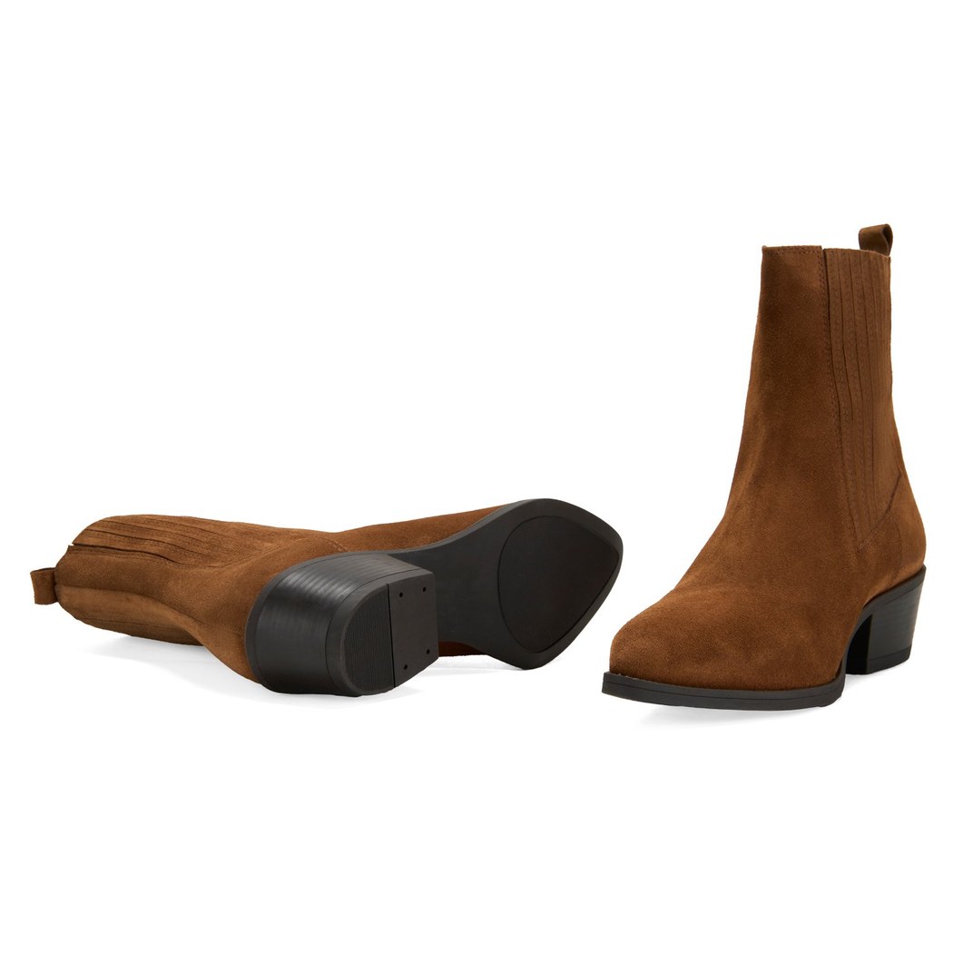 Kadın Taba Topuklu Süet Bot