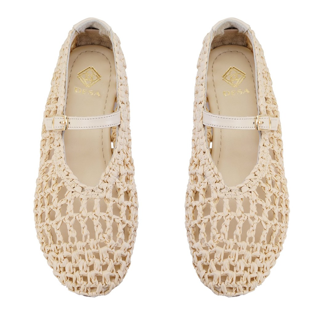 Kadın Ten Ayarlanabilir Tokalı Hasır Babet